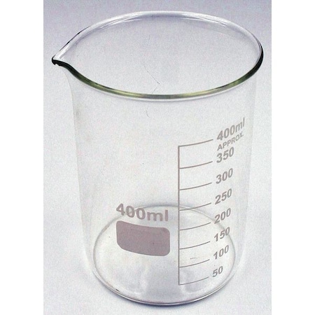 Beaker, Low Form, Glass, 400mL, PK6 MPN:5YGZ3