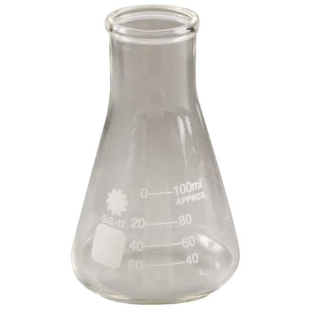 Erlenmeyer Flask, Narrow Neck, 100mL, PK12 MPN:5YHL6