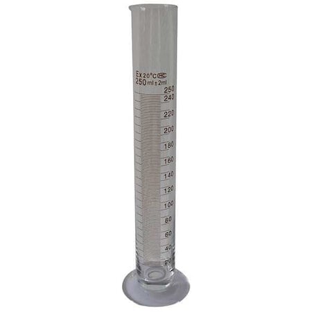 Graduated Cylinder, 250mL, Glass, Clear, PK6 MPN:5YHY2