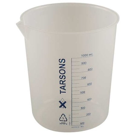Beaker, 1000mL, Polypropylene, PK3 MPN:6FAE7