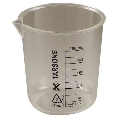 Beaker, 250mL, Polymethylpentene, PK6 MPN:6FAF1