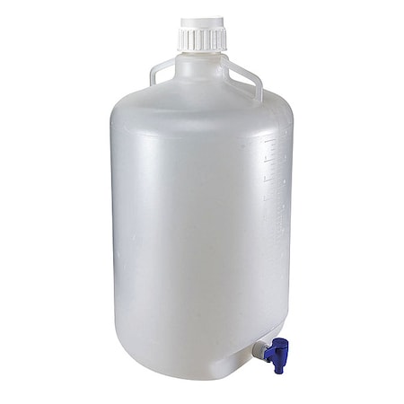 Carboy, 50 L Capacity - mL, 13.2 gal Capacity - oz, Screw On/Spigot Closure, Polypropylene, Clear MPN:7220050