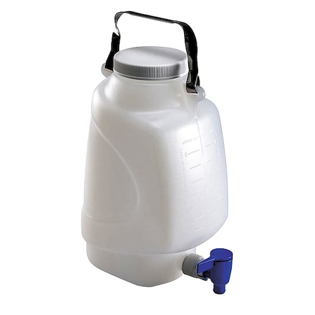 Carboy, 5 L Capacity - mL, 1.32 gal Capacity - oz, Screw On/Spigot Closure, Polypropylene, Clear MPN:7300005