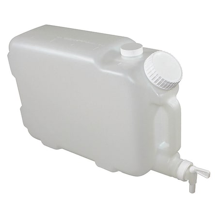 Carboy, 9.46 L Capacity - mL, 2.5 gal Capacity - oz, Screw On/Spigot Closure, HDPE, Clear, 10 in H MPN:7572-90-LA004
