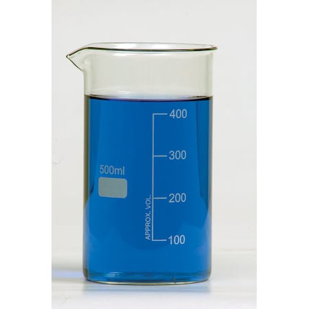 Beaker, Borosilicate Glass, Tall Form, 400 mL / 13.5 fl oz Capacity, A Type I, 6 PK MPN:BG1060-400