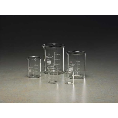 Beaker Set, Borosilicate Glass, Low Form, 50 mL, 100 mL, 250 mL, 600 mL, 1 L / A Type I MPN:BGSET5