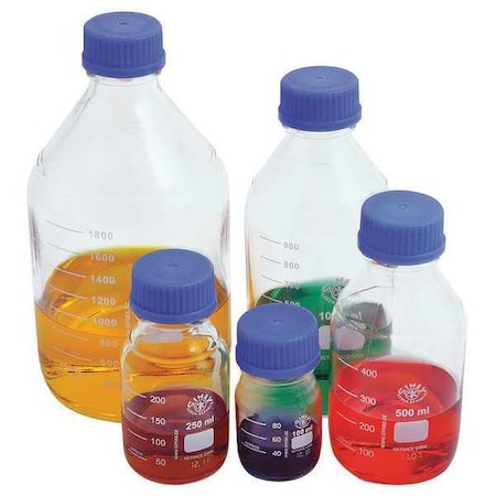 Media Bottle, Boro Glass, 225mm H, PK10 MPN:BM1000