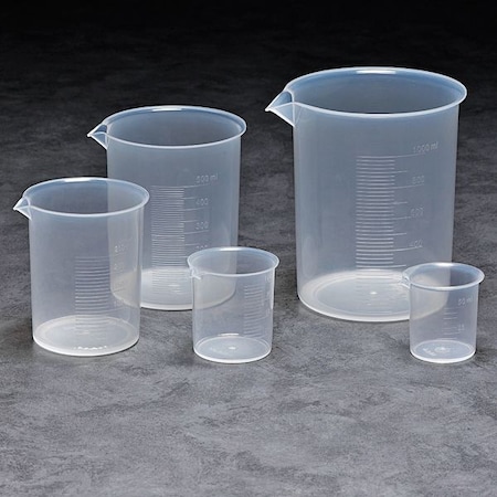 Beaker Set, Plastic, 5 Beakers MPN:BPSET5