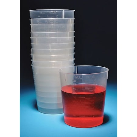 Beaker Set, Polypropylene, Low Form, 500 mL / 17 fl oz Capacity, Not Rated 25 PK MPN:BST500-PK/25