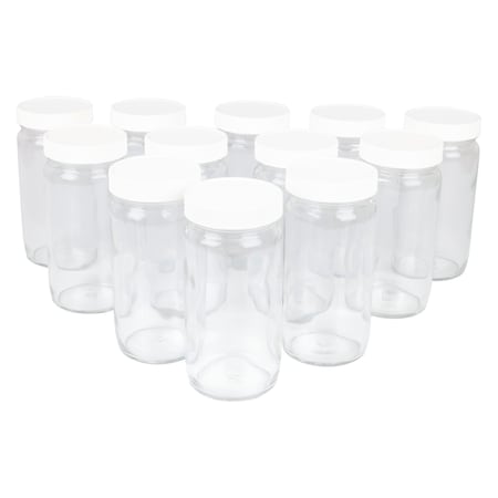 Sampling Jar, Borosilicate Glass, Straight Side Round, Clear, 250mL, PK12 MPN:D0096-8
