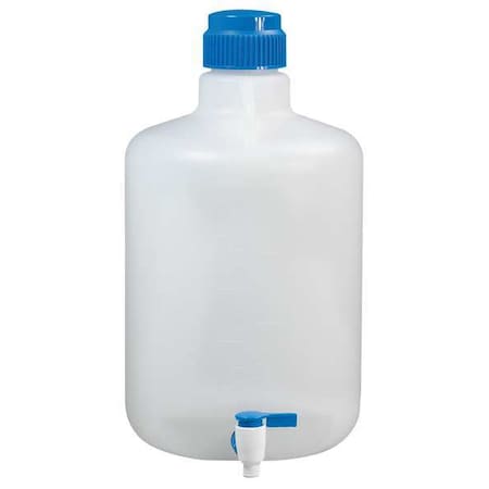 Carboy, 20 L Capacity - mL, 5.3 gal Capacity - oz, Screw On/Spigot Closure, polypropylene, White MPN:F11846-0050