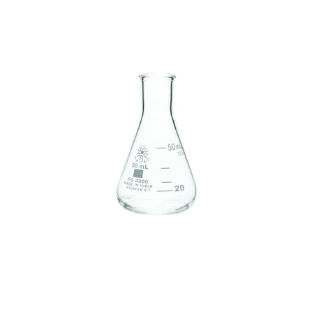 Erlenmeyer Flask, 50 mL, Conical, PK12 MPN:FG4980-50