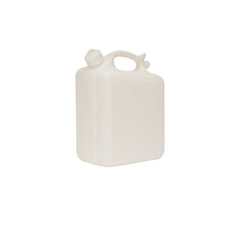 Jerrican, 10 L Capacity - mL, 2.5 gal Capacity - oz, Screw On Closure, HDPE, White, 7.3 in H MPN:H10936-0000