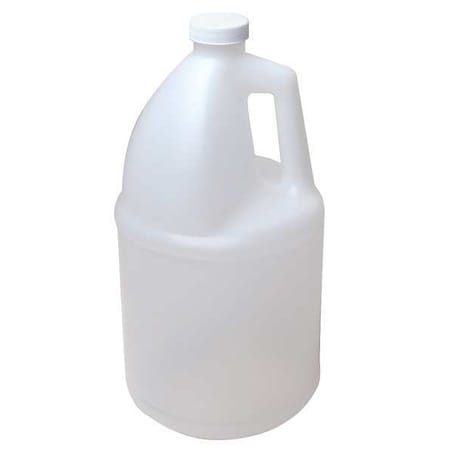 Jug, 3.79 L Capacity - mL, 1 gal Capacity - oz, Screw On Closure, HDPE, Blow Molded Handle, White MPN:HR128N-38