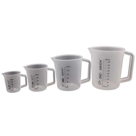 Beaker, Polypropylene, Tall Form with Handle, 10 L / 2.64 gal Capacity, Not Rated MPN:P50808