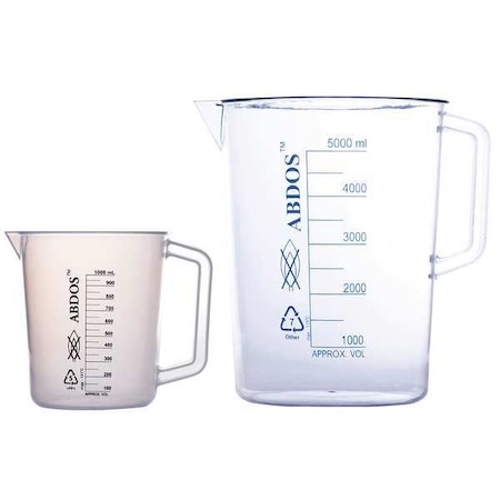 Beaker, Polymethylpentene, Tall Form with Handle, 10 L / 2.64 gal Capacity, Not Rated MPN:P50908