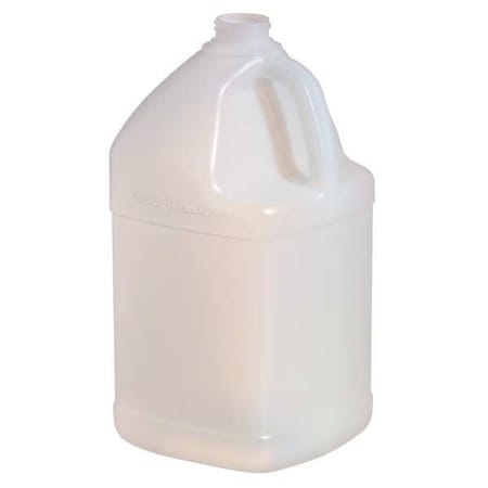 Jug, 3.84 L Capacity - mL, 1 gal Capacity - oz, Screw On Closure, HDPE, Blow Molded Handle, White MPN:PLA-03230