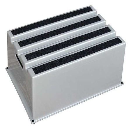 Box Step, 1 Steps, 500 lb Load Capacity, 12 in Overall Height, Plastic, Gray MPN:44ZJ60