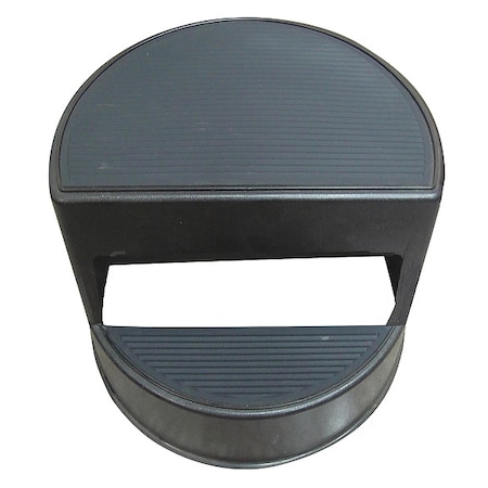Round Office Stool, 2 Steps, 350 lb Load Capacity, 13 1/2 in Overall Height, Plastic, Black MPN:5M656