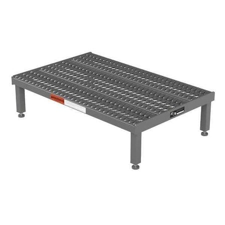 Single Step Platform, 9 in to 14 in H, 24 in W, 36 in D, Steel, 500 lb Load Capacity MPN:AHW-H-2436