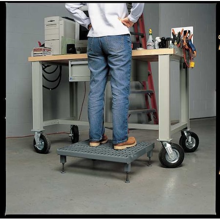 Work Platform, 5 in to 8 in H, 24 in W, 60 in D, Steel, 500 lb Load Capacity MPN:AHW-L-2460