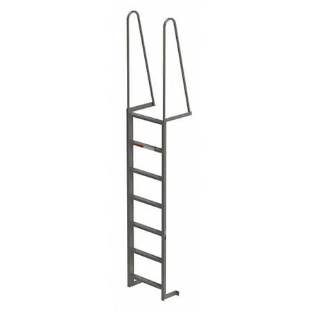 10 ft Overall H, Fixed Ladder, Steel, 7 Steps, Forward Exit, Enamel Finish, 300 lb Load Capacity MPN:MDT07