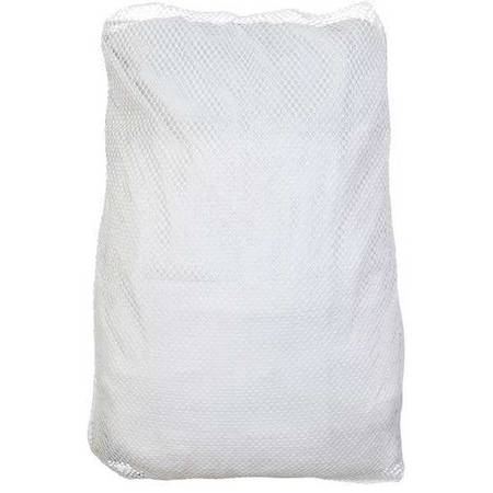 Open Top, Medium Weight Mesh Polyester, Laundry Bag, White MPN:GL245565