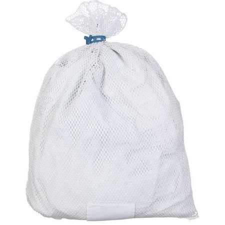 Rubber Closure, Medium Weight Mesh Polyester, Laundry Bag, White MPN:MI245565