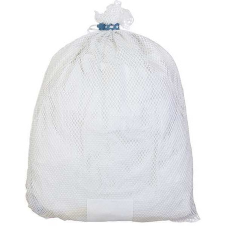 Rubber Closure, Light Weight Mesh Polyester, Laundry Bag, White MPN:NI245465