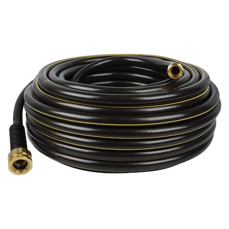 5/8 in ID x 100 ft L Heavy Duty Water Hose, PVC Tube, Black, Aluminum x Aluminum Fitting MPN:CELIH58100