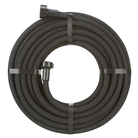 3/8 in ID x 25 ft L Garden Hose, Rubber Tube, Black, Plastic x Plastic Fitting MPN:CELSP38025
