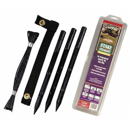 Tree Stake Kit, Polypropylene, Black MPN:RS15
