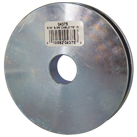Sheave, Wire Rope, 5/16 in Max Cable Size, 1, 700 lb Max Load, Zinc Plated MPN:04375
