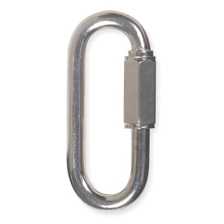 Threaded Quick Link, Overall Lg 2 11/32 in, Overall W 1 1/16 in, Plain, Load Limit 880 lb MPN:1RCE3