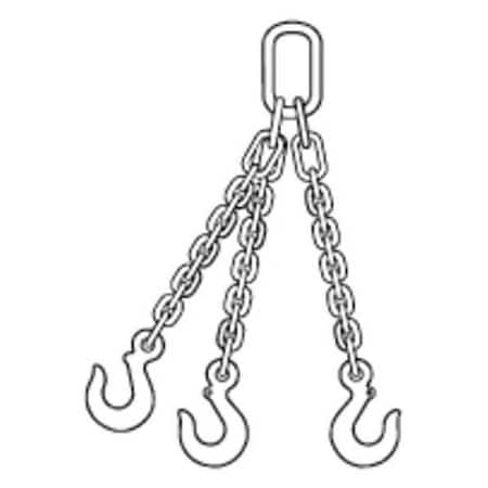 Chain Sling, 3/8 in Size, G80, 5 ft L, TOS MPN:200000969