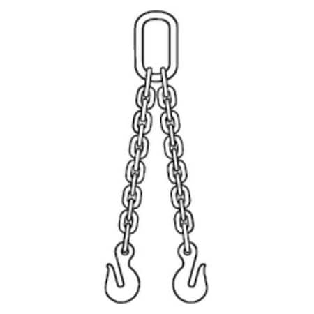 Chain Sling, 3/8 in Size, G80, 5 ft L, DOG MPN:200001548