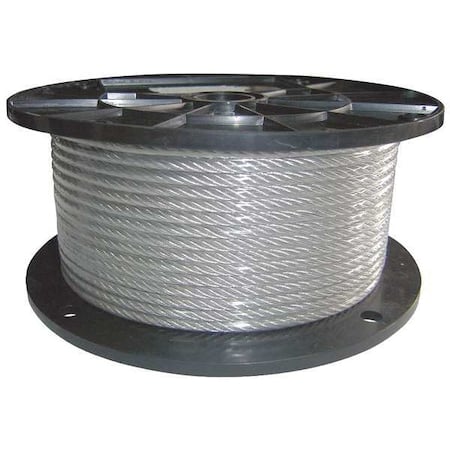 Wire Rope, 250 ft L, 1/4 in dia., 1, 280 lb MPN:33RF60