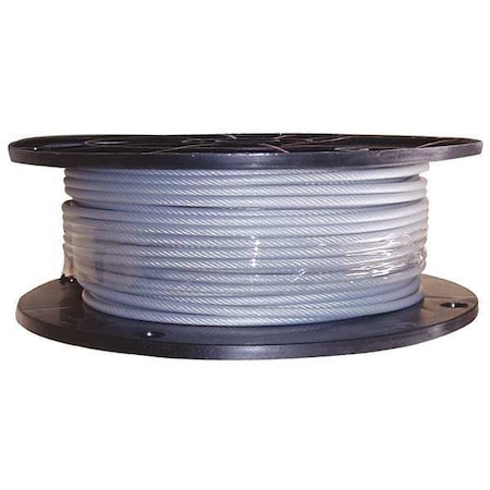 Wire Rope, 25 ft L, 3/64 in dia., 54 lb Cap MPN:33RG27