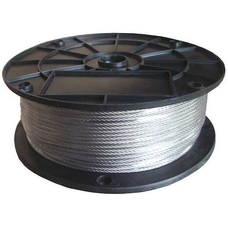 Wire Rope, 25 ft L, 1/16 in dia., 100 lb MPN:33RG63