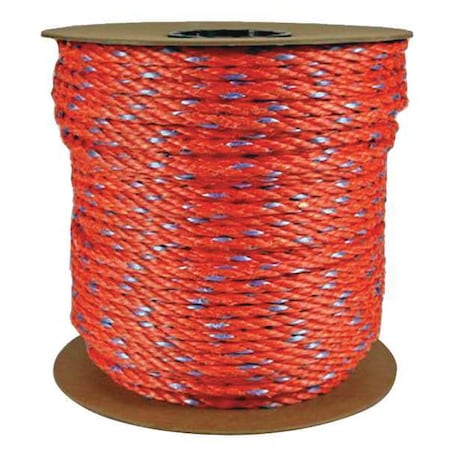 Rope, 600ft, Orng, 215lb., Polyprpylne MPN:340120-00600-666
