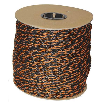 Rope, 600ft, Blk/Orng, 598lb., Polyprpylne MPN:340200-BOT-00600-R0332