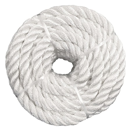 Rope, Nylon, Twisted, 3/8 In. dia., 100 ft L MPN:5211236