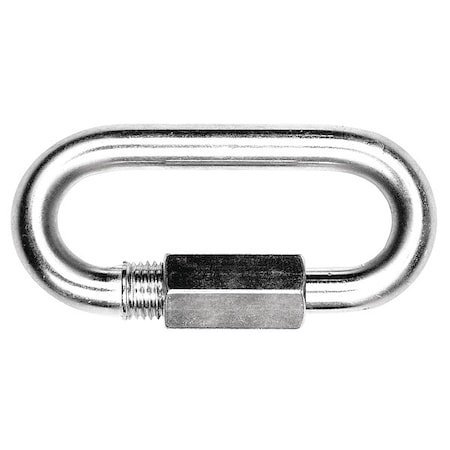 Threaded Quick Link, Overall Lg 4 7/32 in, Overall W 1 7/8 in, Zinc, Load Limit 3, 300 lb MPN:55ER72