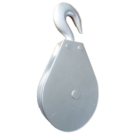 Pulley Block, Wire Rope, 1/4 in Max Cable Size, 800 lb Max Load, Zinc Plated MPN:5RRX0