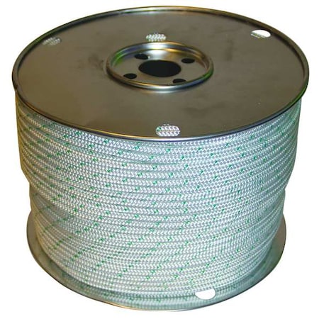 Rope, 600ft, Wht/Grn Tracer, 200lb., Polystr MPN:660080-00600-007