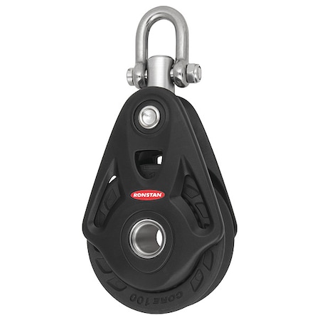 Pulley Block, Fibrous Rope, 3/4 in Max Cable Size, 7, 150 lb Max Load, Anodized MPN:RF104100