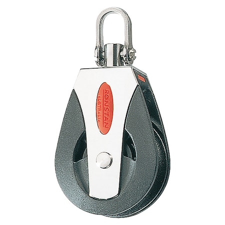 Pulley Block, Fibrous Rope, 1/2 in Max Cable Size, 1, 650 lb Max Load, Painted MPN:RF50100HL