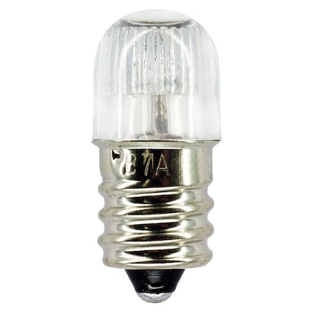 0.3W, T4 Miniature Neon Light Bulb (Formerly LumaPro), PK10 MPN:B7A-P 10PK