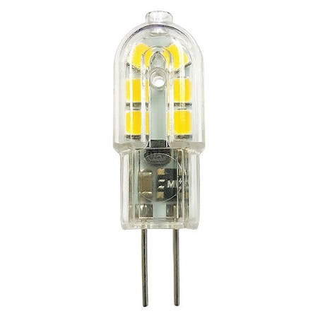 Miniature Halogen Bulb, 230 lm, 5.0W, Clear (Formerly LumaPro) MPN:JC20LED-1PK