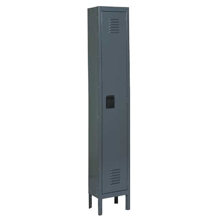 Wardrobe Locker, 12 in W, 12 in D, 78 in H, (1) Tier, (1) Wide, Gray MPN:4KCP4